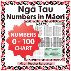 Ngā Tau - Numbers in Māori Chart - Teacher Resource