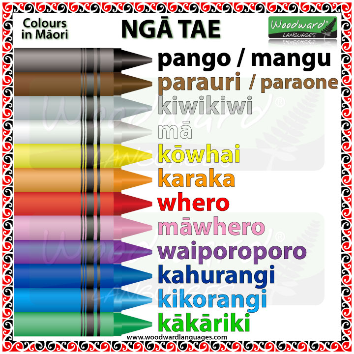 Colours in Māori - Ngā Tae