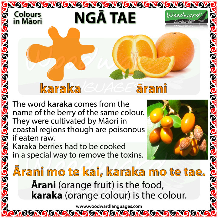 Karaka Ārani - Orange in Māori language